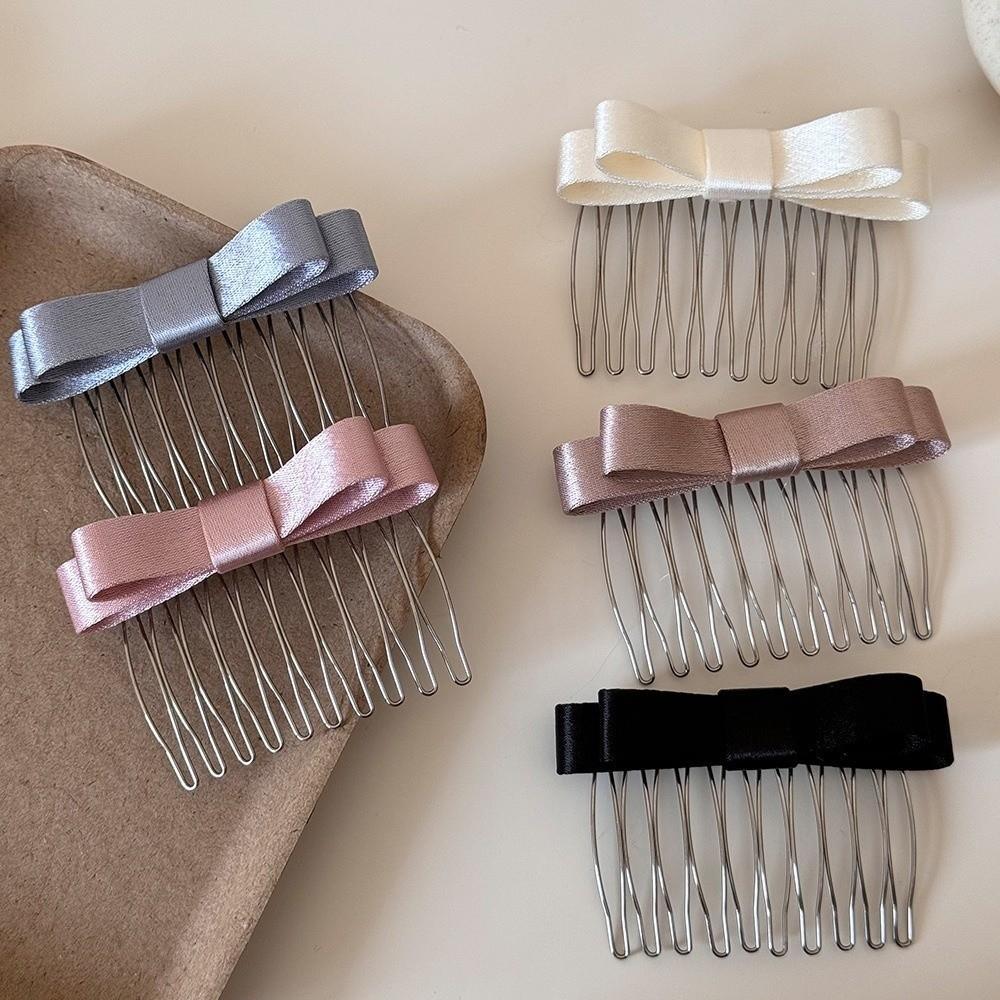Updo Bangs Hair Clip Non-slip Broken Hair Accessories Cute Bow Hair Comb Women/Girl