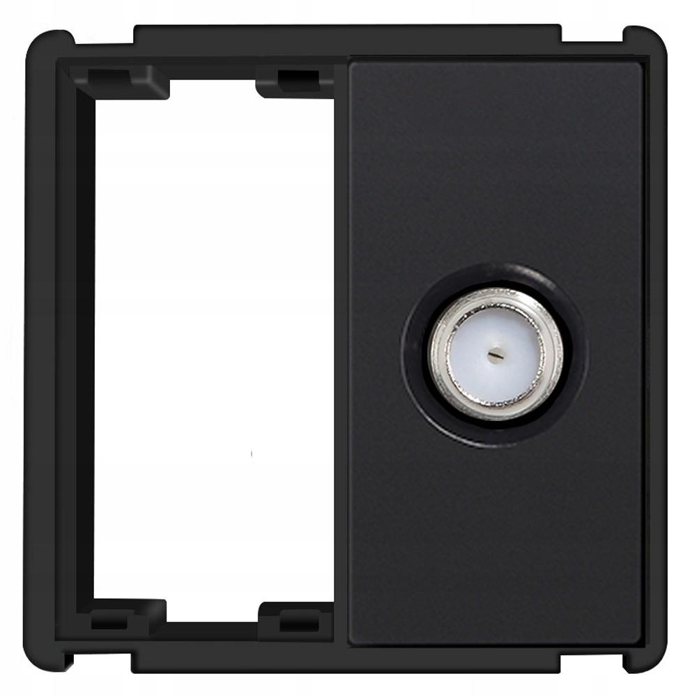 Wall socket TV module type F RTX SH system black