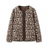 European and American style, new women's clothing, classic, fashionable, versatile and fashionable lamb wool leopard print coat