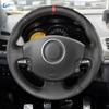 For Renault Megane 2 2003 2004 2005 2006 2007 2008 Kangoo 2008 Scenic 2 03-2009 Car Steering Wheel Cover Perforated Leather Trim