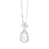 S925 Sterling Silver Ice-Transparent Small Gourd Pendant Necklace - Women's Light Luxury Chinese-Style Summer Clavicle Chain