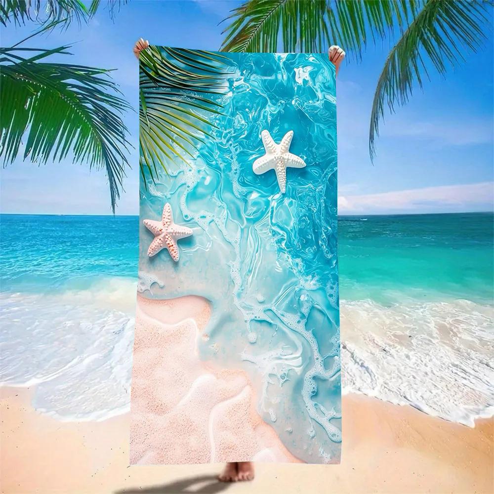 Funny Black Cat Beach Towel Super Absorbent Quick Dry Microfiber Bath Blanket Retro Red Stripes for Picnic & Seaside Relaxation