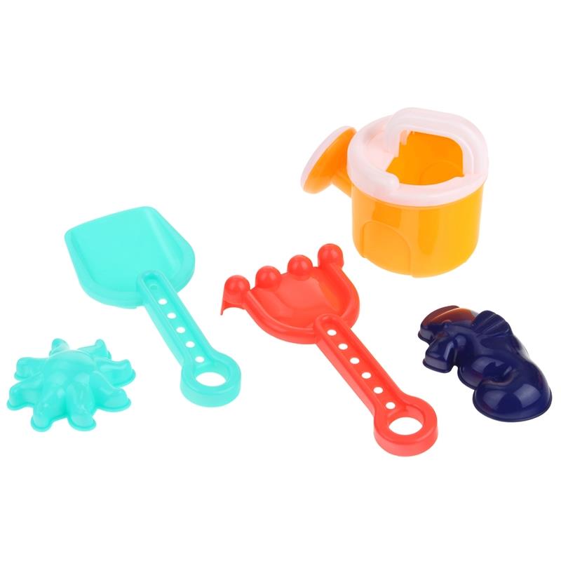Sandbox Set: Wheelbarrow, Watering Can, Moulds, Rake, Shovel, Orange