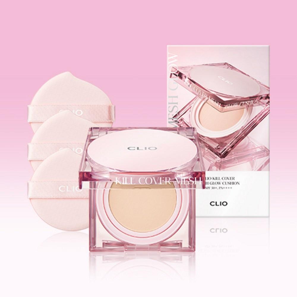 Clio Kill Cover Mesh Glow Cushion Special Set + 3 Random Puffs, 4 Ginger, 15g, 2 Pieces