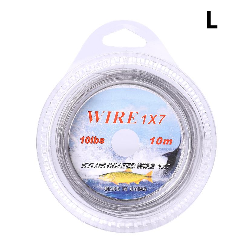 FTK Рыболовная леска из 7-прядной плетеной проволоки, 10 м, 10-60 фунтов