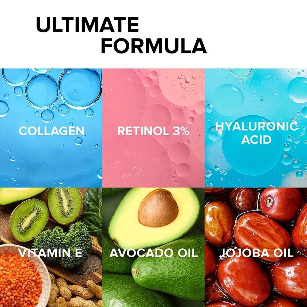 Collagen&Retinol&Hyaluronic Acid Whitening Brighten Moisturizing Facial Skin Care Beauty Product Whitening Cream