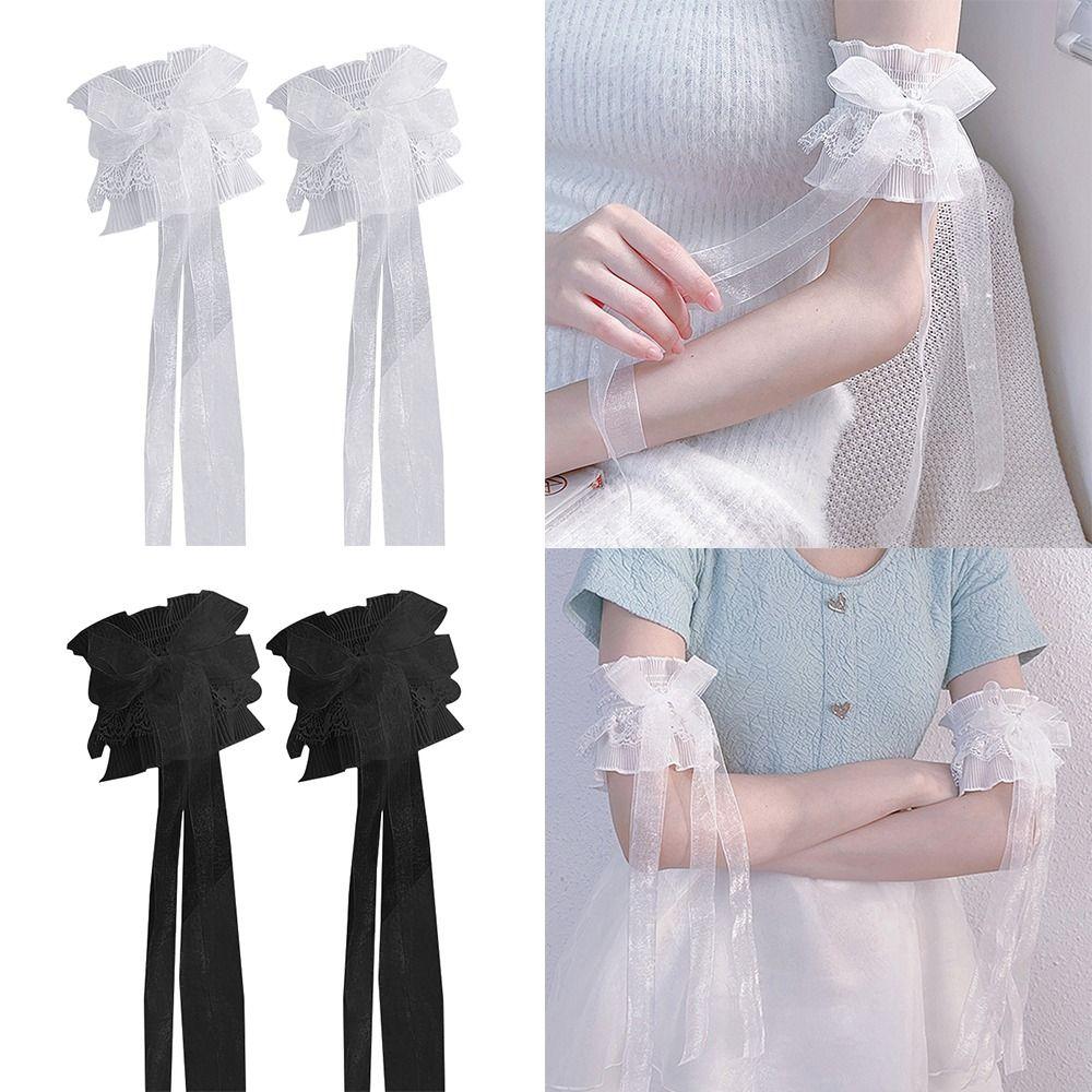 Bowknot Arm Cover Elastic Wrist Cuffs Arm Warmers Arm Cuffs Bridal