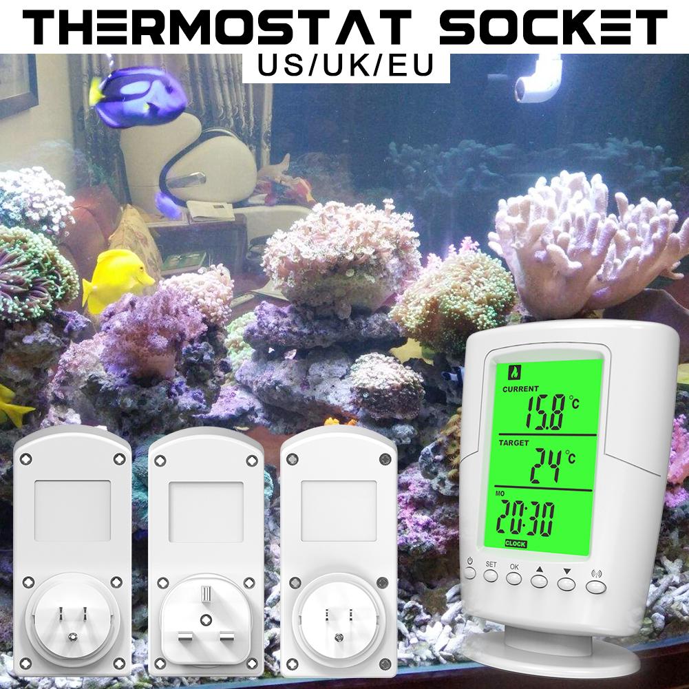 TS-2000 Программируемая беспроводная розетка термостата Домашняя интеллектуальная розетка контроля температуры