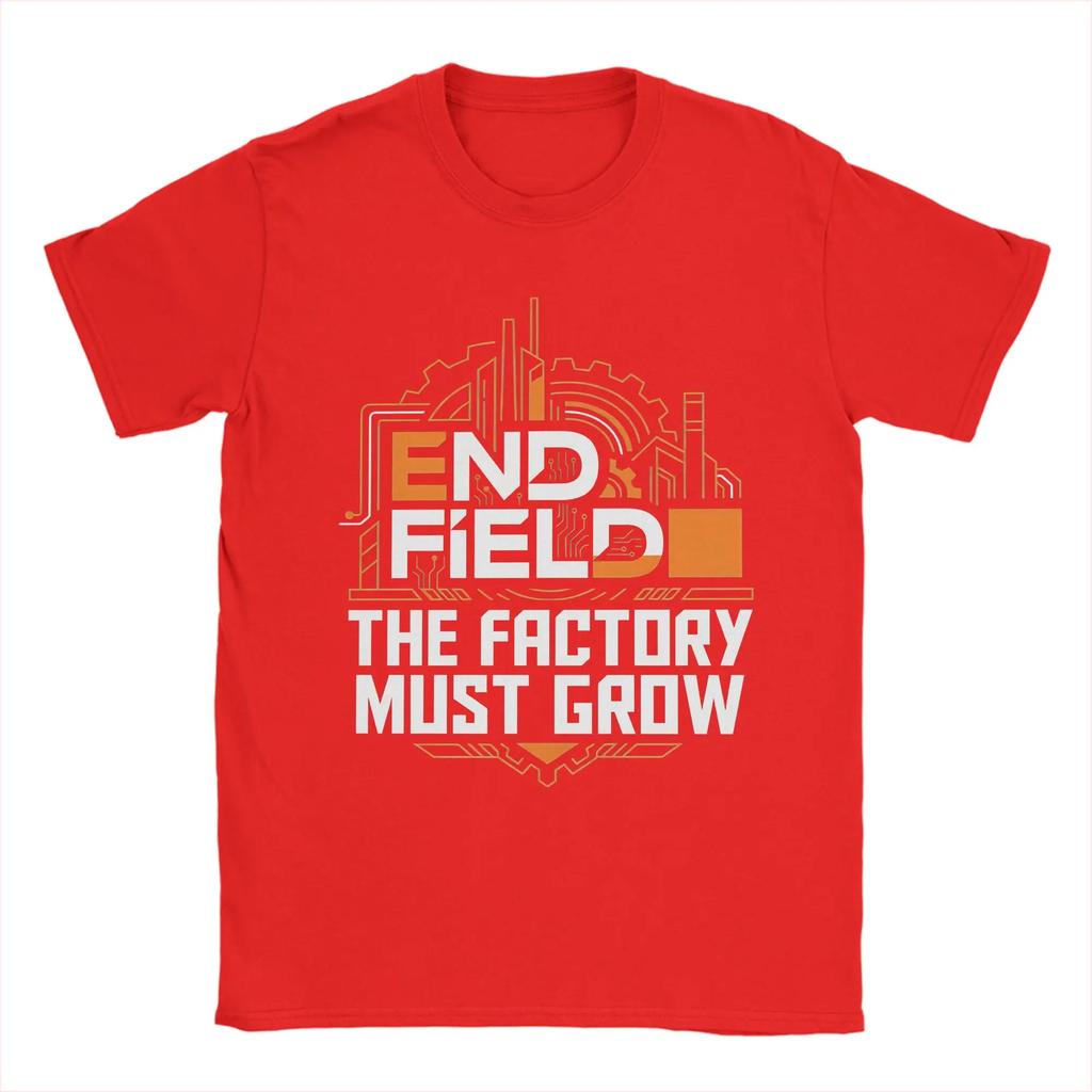 Arknights Endfield The Factory Must Grow Meme Factory Expansion Automation T Shirt Tshirts Unisex 100 Cotton Short Sleeve Tshirt