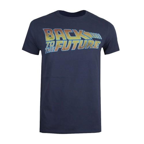 Back To The Future Mens Logo Cotton T-Shirt