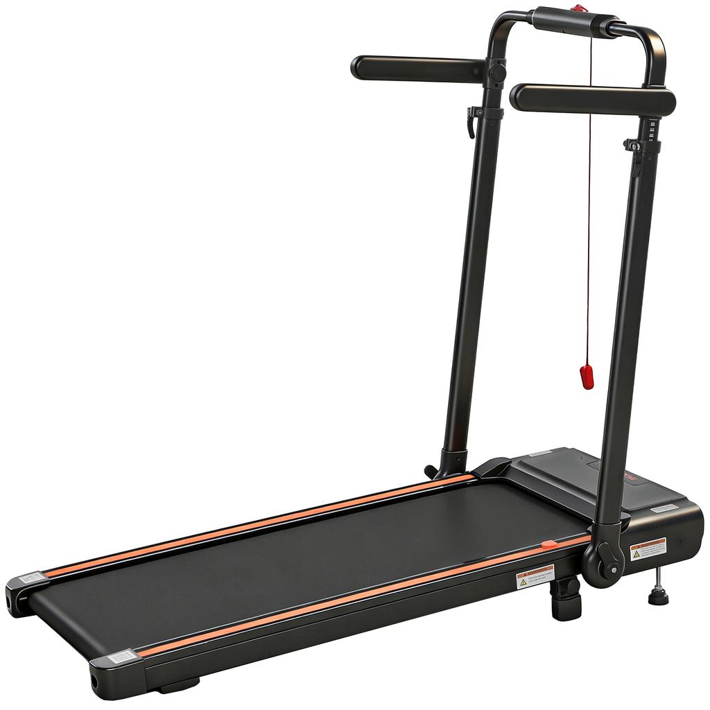 Foldable Treadmill With Removable Desk 2.5HP 1 12 KM H LED Display Handlebar And Mobile Phone Holder Black