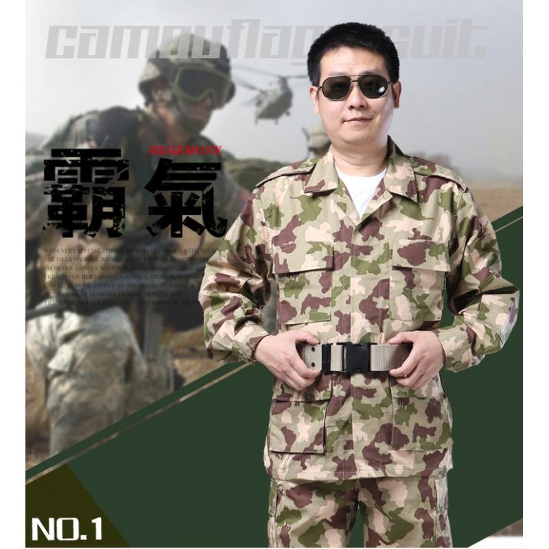 Tactical Camouflage Cycling Jersey Outdoor BDU Multicam Desert Training Top