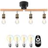 ANWIO Ceiling 4 Dimmable Remote Natural LED Bulb 6.8 Scandinavian 6.8 Power Adjustable Lighting Ceiling Black Sold Light, Lights, Color, Control,