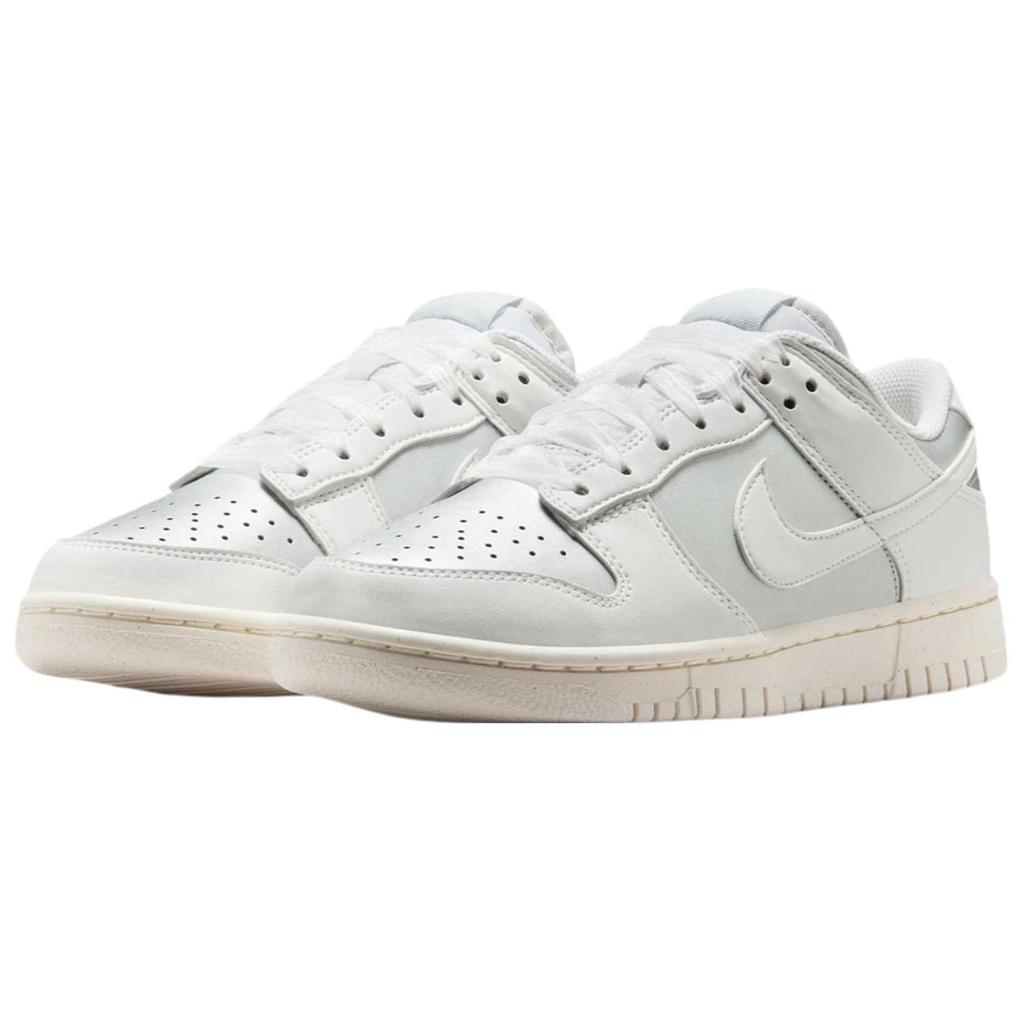 Nike Dunk Low Next Nature Sheer Lace Pack - женские кроссовки цвета металлик и платина, серебристые, саммит-белый, бледно-слоновая кость IB7311-001