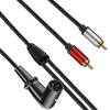 3-контактный штекер на 2 RCA штекера Разветвитель 3-контактный на 2 RCA Стерео Патч-кабель для звука Соединительный Кабель-дубликатор Адаптер
