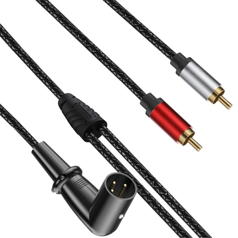 3-контактный штекер на 2 RCA штекера Разветвитель 3-контактный на 2 RCA Стерео Патч-кабель для звука Соединительный Кабель-дубликатор Адаптер