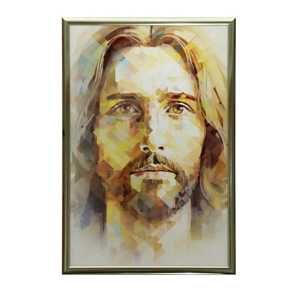 Modern Face of Jesus Modern Face of Jesus, 30X40 Cm, Unframed, Premium Canvas On Stretcher