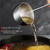 Mini Deep Spoon Stainless Steel Hot Oil Pot Milk Pan W Pour Spout Long Handle Gravy Ladles Heat-Resistant Kitchen Cooking Tools