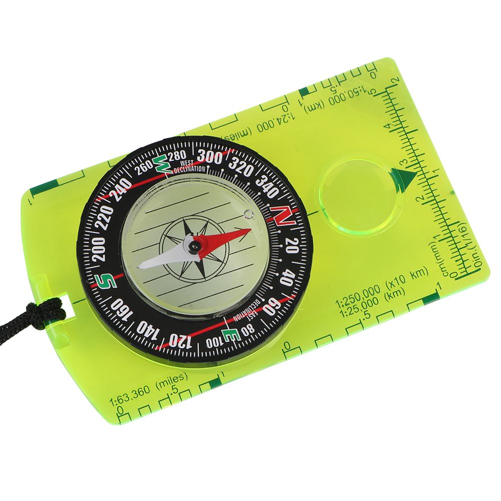 Waterproof With Magnifier Compass Ruler Advanced Magenetic Needle Compass Scaled Outdoor Gadget For Navigation Hiking Orienteering Scout