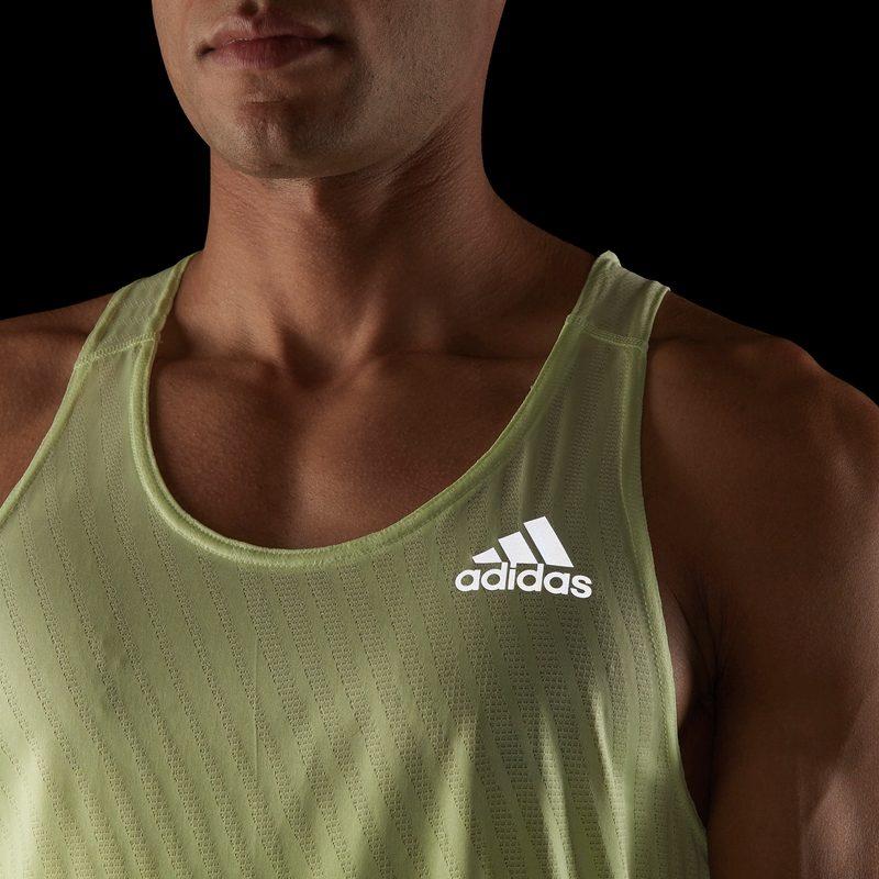 adidas Мужской топ для бега Кислотно-зеленый HE4647