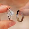 Photo Wedding Ring Couple Ring Alloy Moissanite Ring Full Diamond Exquisite Wedding Ring Props Versatile and Non-fading Daily Photo Wedding