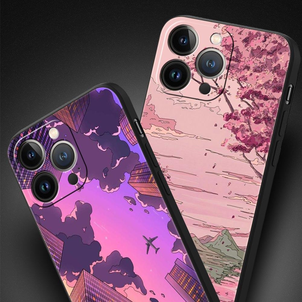 Чехол для телефона с пейзажем заката для iPhone Samsung Galaxy Redmi Xiaomi Oppo OnePlus Note SA 7 8 9 10 11 12 13 14 20 21 22 23 53 54 Pro Max Plus Ultra