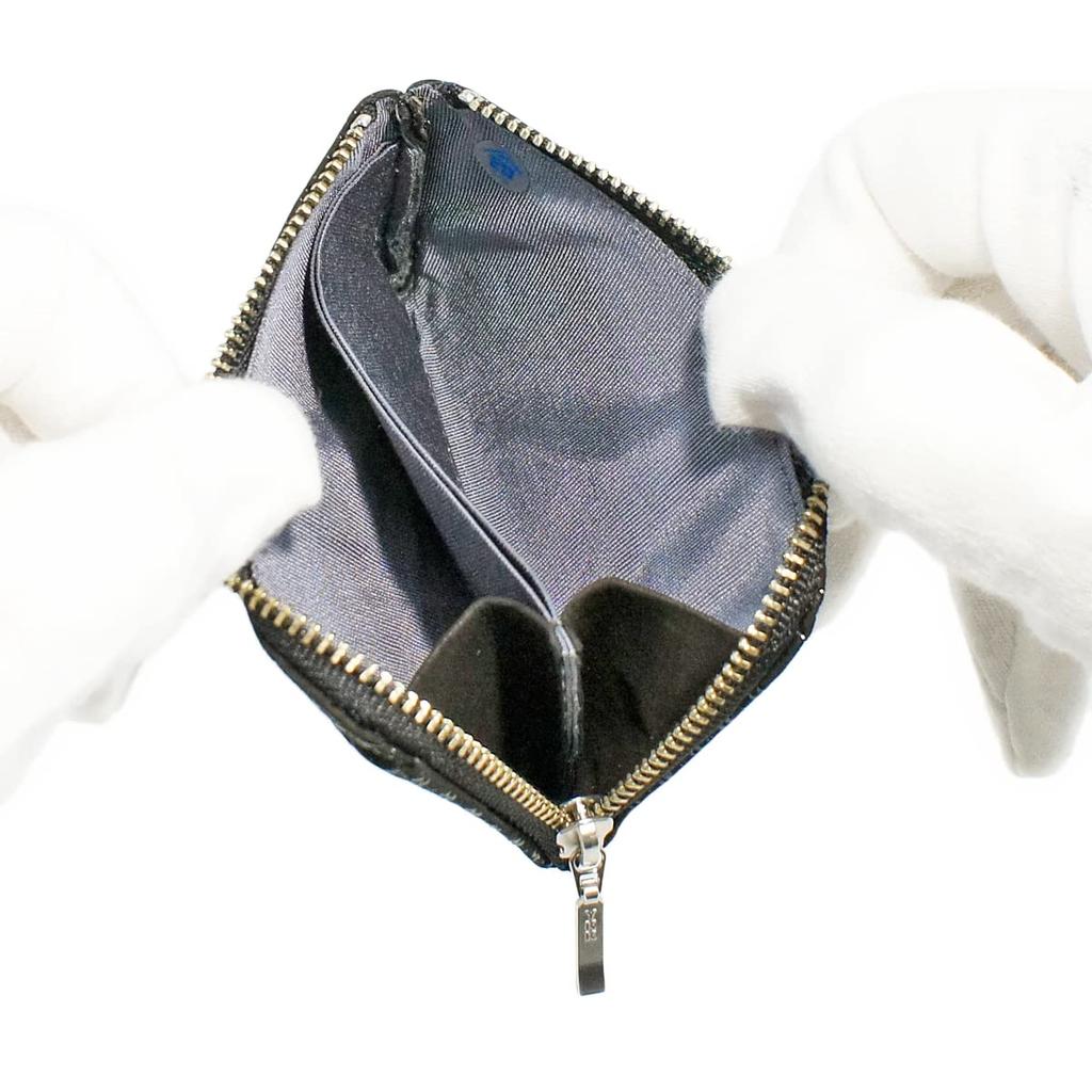 Indenya Inden Кошелек для монет F Кошелек для монет 05 Оленья кожа Черный x Черный лак Узор «Тыква» 1005-01-007