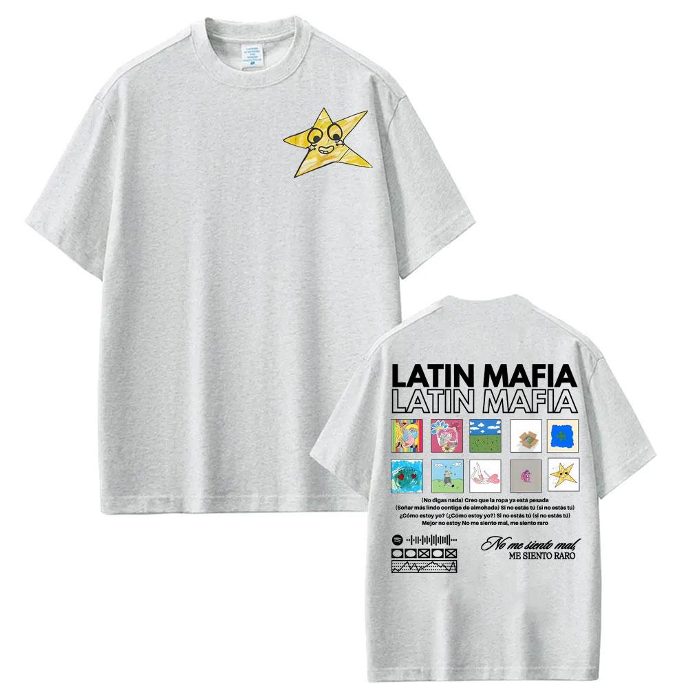 Rock Band Latin Mafia Album Cover T Shirt Unisexs Clothing High Street Hip Hop Punk Tshirts Cotton Oversized Short Sleeve Tshirt