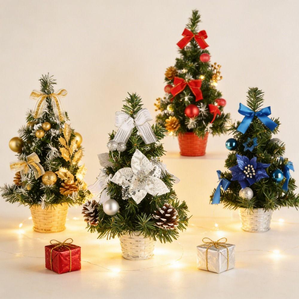 20cm Christmas Tree 4Colors Artificial Christmas Tree New Home Bedroom Party Decorations