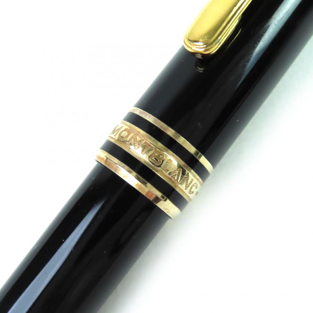 Очень хорошая перьевая ручка MONTBLANC Meisterstück Classic белая звезда Черное золото 14К Б/У