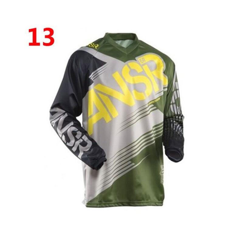 Mens Cycling Jersey Long Sleeve Breathable Motorcycle Off-Road Riding Shirt Sport T-Shirt