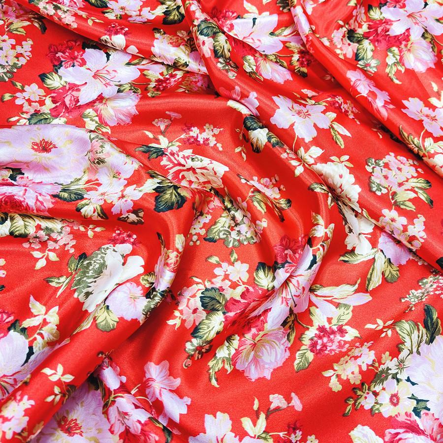 «Ткань ципао с принтом из атласного шелка и лента для головного убора»