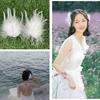 2Pcs Feather Hair Clip Faux Pearl Rhinestone Hairpin Party Headwear Headdress