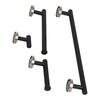 4Pcs Towel Bar Set Stainless Steel Toilet Paper Holder Towel Hooks Rack Bathroom Accessories Black