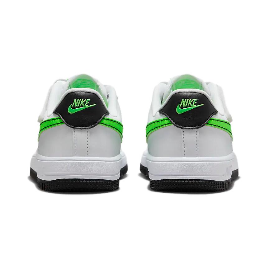 Nike Детские кроссовки Force 1 Low EasyOn PS White Green Strike черные FN0237-106