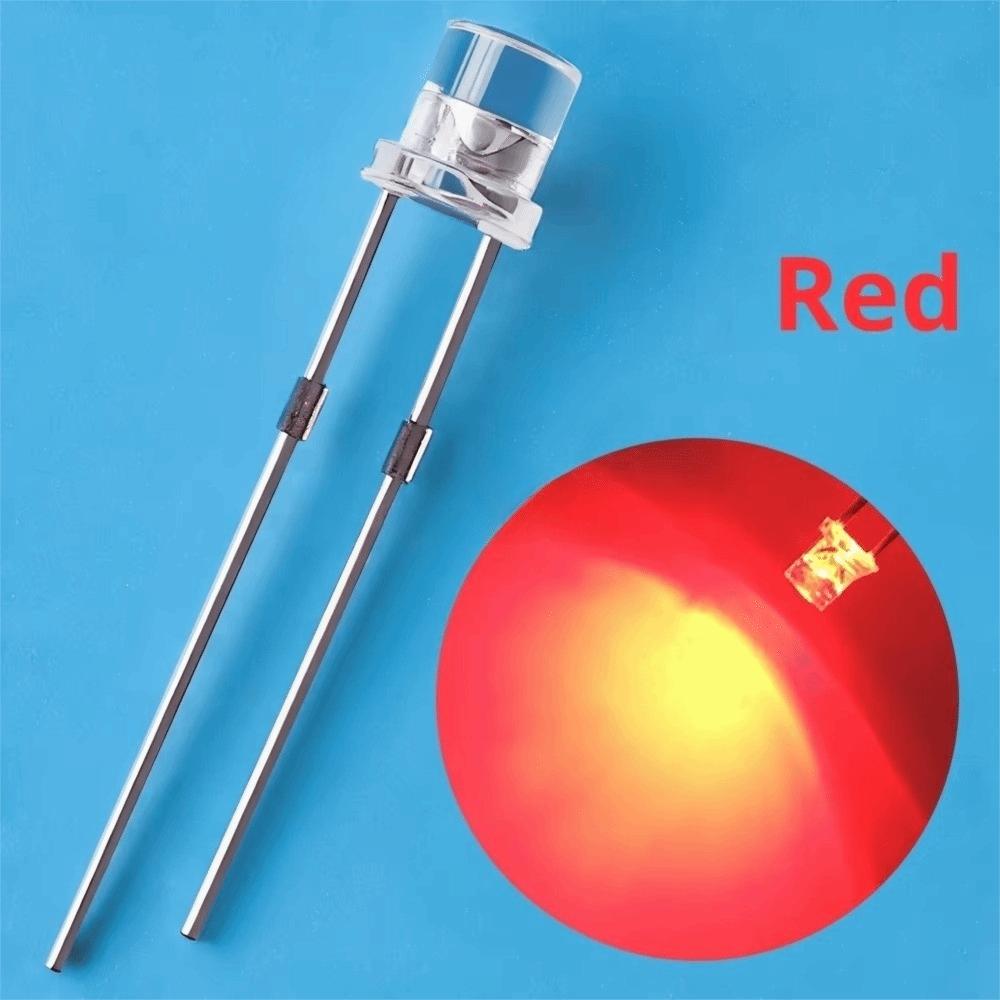 100Pcs Ultra Bright LED Light Diodes Flat Top Light Emitting Bulbs LED Lamp Bulbs Ambient Lighting