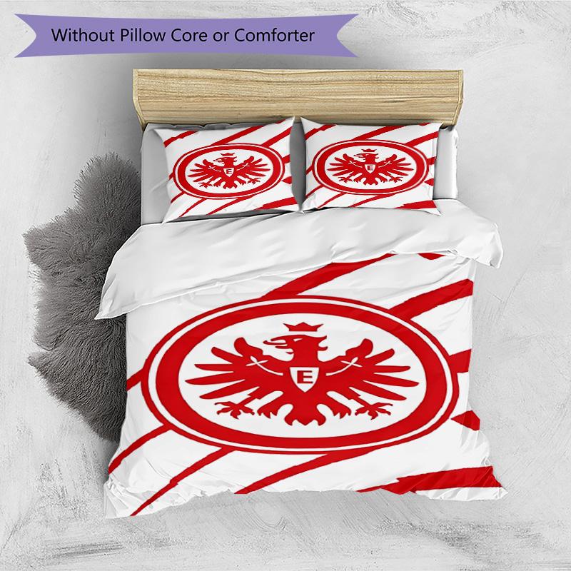 3pcs Duvet Cover Set (1*Duvet Cover + 2*Pillowcase, Without Core), Eintracht Frankfurt Print Bedding Set, Bedroom Decor, All‑Season, Birthday Gift