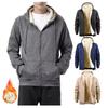 Мужская зимняя куртка на молнии, флисовые теплые толстовки, кардиган, повседневная спортивная толстовка с длинным рукавом, ветрозащитное пальто с капюшоном