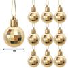 10PCS Christmas Electroplated Grid Balls 3cm Mini Colorful Shiny Ball Christmas Tree Hanging Ornament Home Party New Year Decor