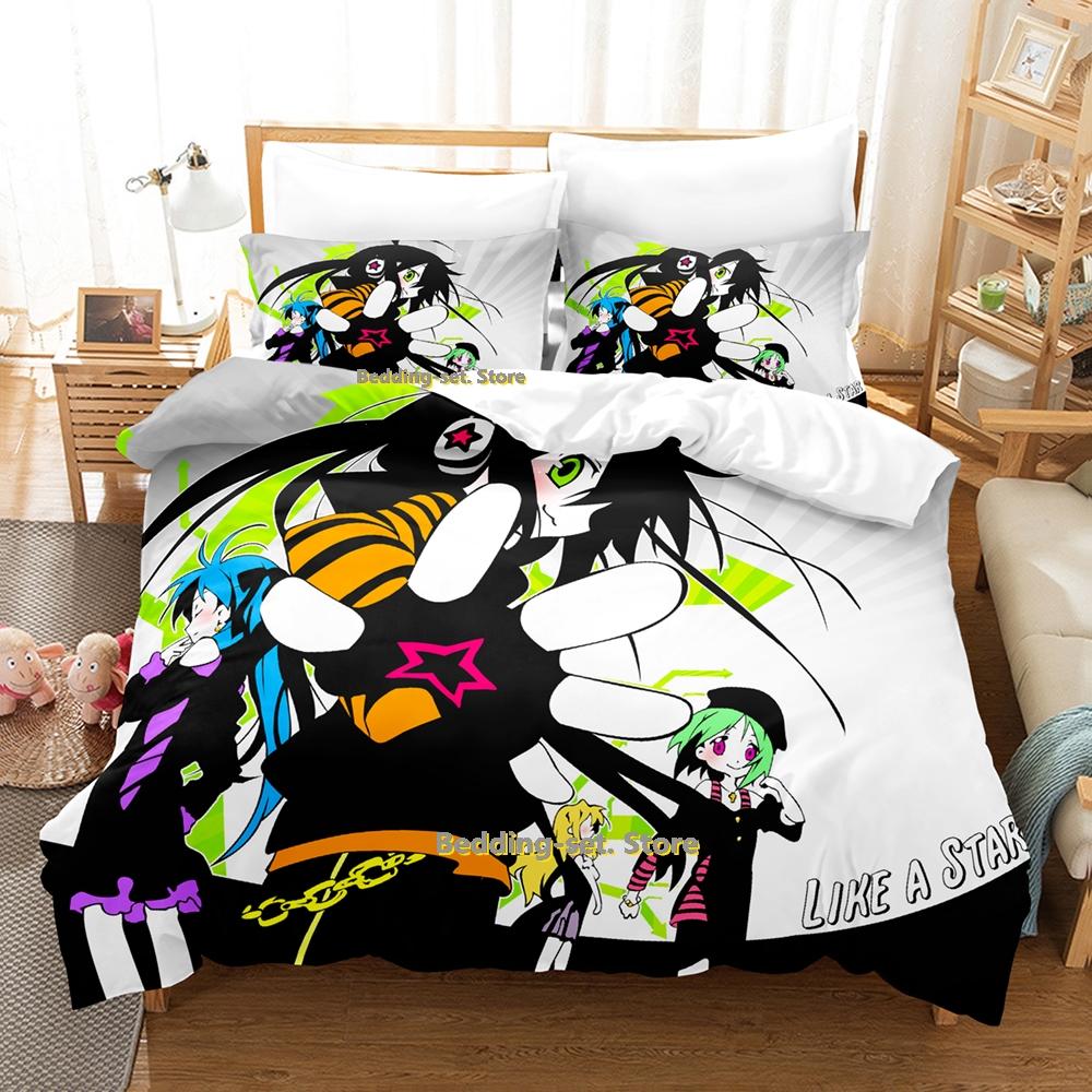 Комплект постельного белья Lucky Star Коната Односпальный Полуторный Двуспальный Квинсайз Кингсайз Комплект для кровати Взрослая спальня Комплекты пододеяльников Аниме Комплект простыней