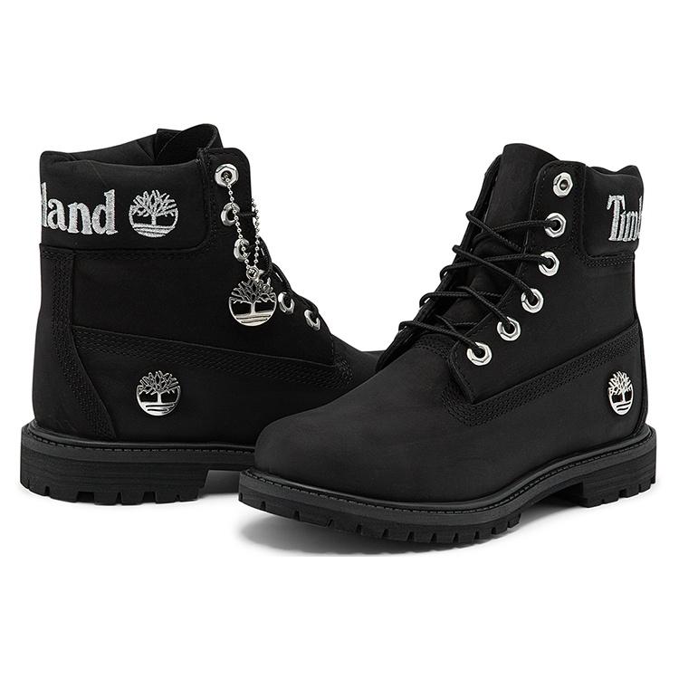 (WMNS) Timberland 6 Inch Premium Waterproof Boots 'Black Nubuck with Silver Logo' Women's A5TYUW