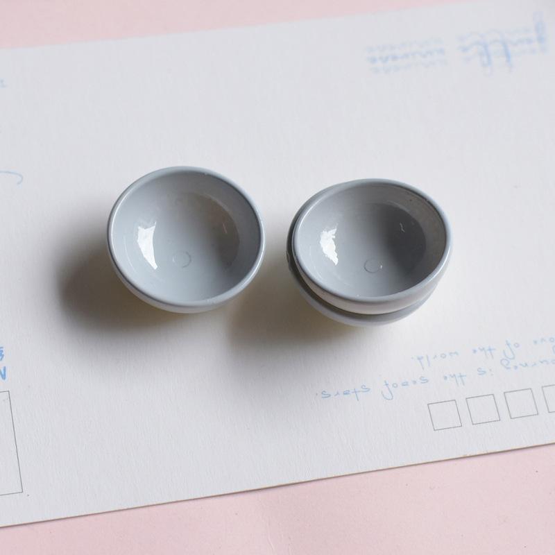 10 шт., миниатюрная миска, блюдо, круглая, масштаб 1/12, кукольный домик, кухонный аксессуар для столовой