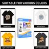 A4 30 Pcs DTF Transfer Film PET Heat Transfer Paper Matte Double-Side Clear Pretreat Sheets for DIY Direct on T-Shirts Bags