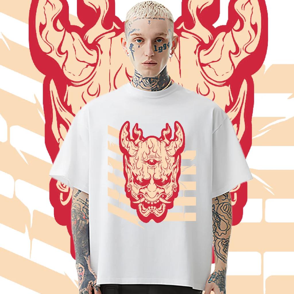 Футболка с круглым вырезом, свободная футболка большого размера, рубашка в стиле хип-хоп Y2k, графическая печать, хлопковая одежда, уличный стиль, мужская футболка, сделай сам