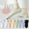 10 пар женских носков весна-лето тонкие нескользящие сетчатые влагоотводящие дышащие бесшовные короткие носки-лодочки из хлопка