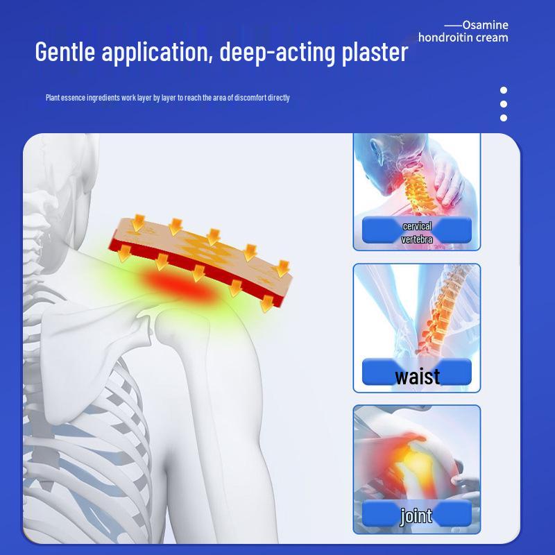 Легко наносимый травяной пластырь с глюкозамином и хондроитином для суставов поясницы и ног