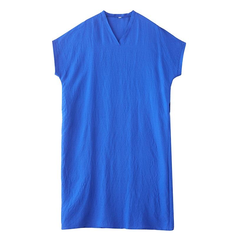 Короткий рукав Плюс размер Хлопок винтаж новые платья для женщин повседневные свободные макси длинное летнее платье