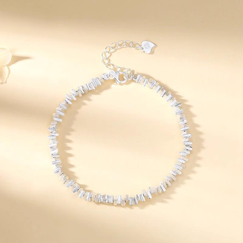 New sterling silver s999A few pieces of silver, a silver bracelet, a unique design for women, a Valentine's Day gift for your girlfriend