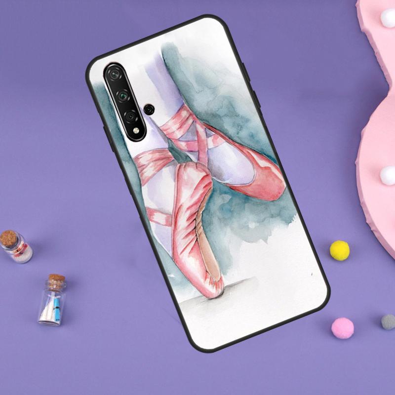 Ballet Ballerina Shoes Pointes Case For Huawei P30 P20 P40 Lite Nova 5T 11i 8i 3i 9 10 SE 11 Pro Y90 Y70 Y61 Y60 Y91 Cover