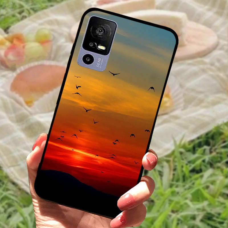 Soft TPU Phone Case For TCL 40R 5G Shockproof Black Protection Bumper For TCL 40 R 5G Beautiful Fashion Phone Back Fundas Coques